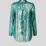 SILK AND LAMINATED THREAD PAISLEY SHIRT