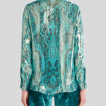 SILK AND LAMINATED THREAD PAISLEY SHIRT