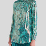 SILK AND LAMINATED THREAD PAISLEY SHIRT