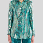 SILK AND LAMINATED THREAD PAISLEY SHIRT