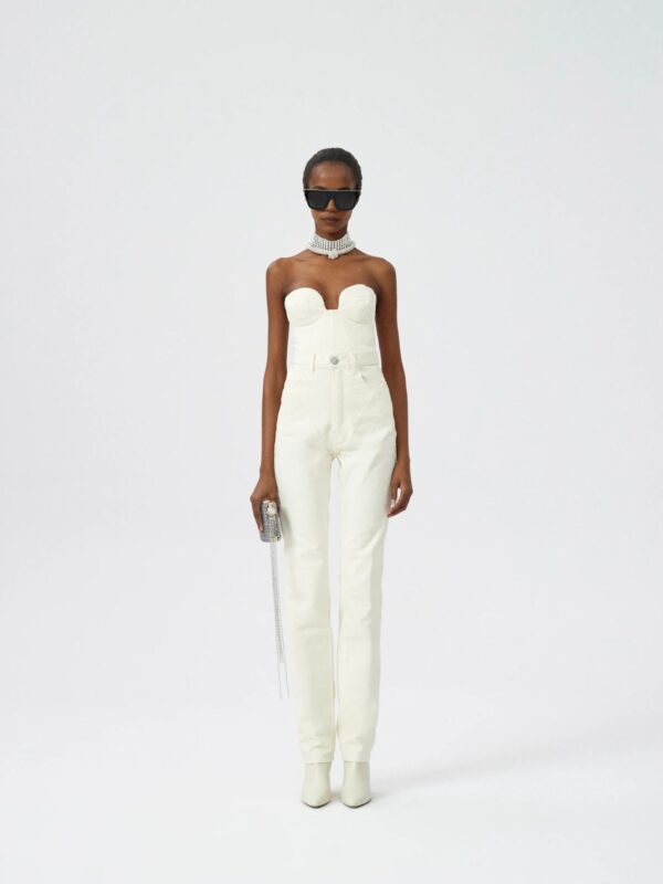 STITCH DETAIL STRAIGHT LEG JEANS