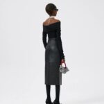 OFF THE SHOULDERS LONG SLEEVE RUCHED BLOUSE