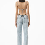 DIAMANTE STRAP LOW RISE JEANS