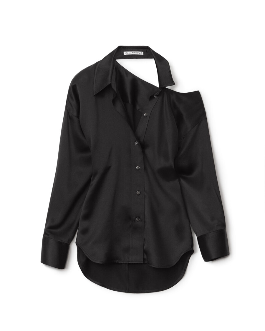 OPEN BACK SHIRT IN SILK