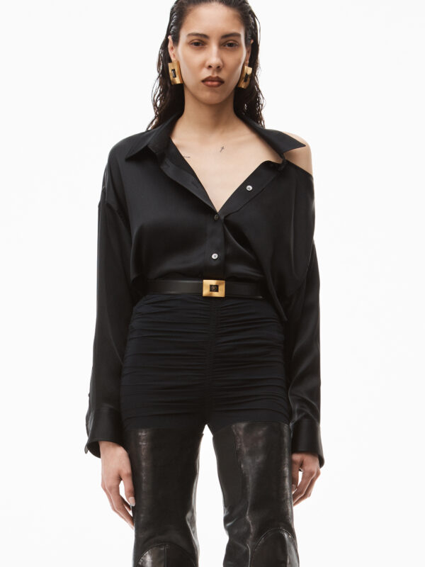OPEN BACK SHIRT IN SILK