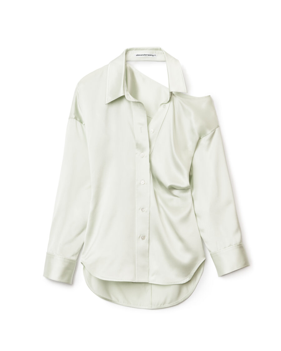 OPEN BACK SHIR IN SILK