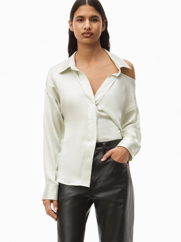 OPEN BACK SHIR IN SILK