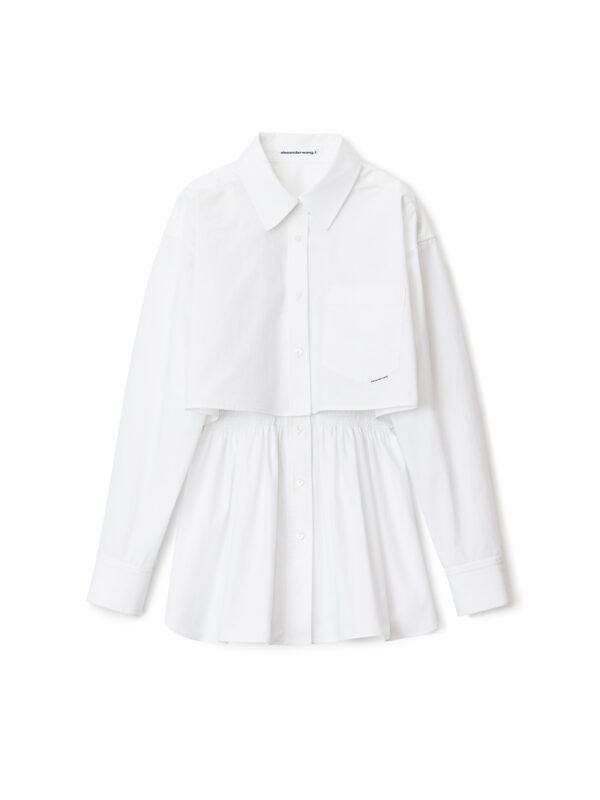 SMOCKED CAMI IN COMPACT COTTON