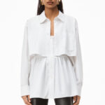 SMOCKED CAMI IN COMPACT COTTON