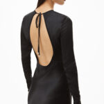 OPEN BACK DRESS IN SILK