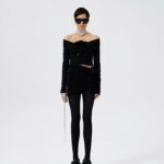 OFF THE SHOULDERS LONG SLEEVE RUCHED BLOUSE