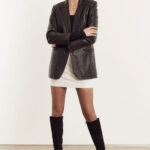 BLACK LEATHER BLAZER