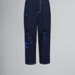CROPPED DENIM PANTS WITH RIPS