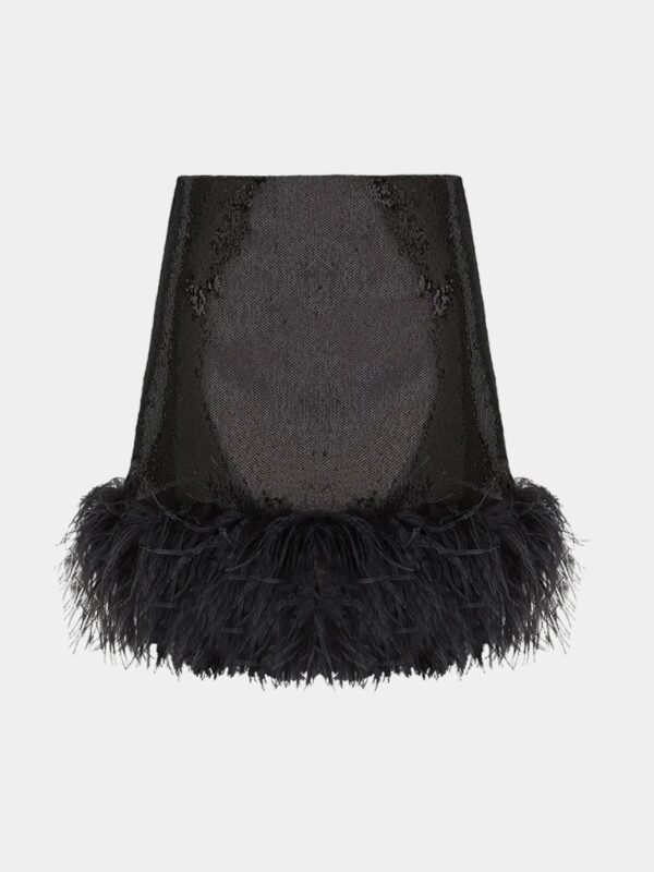 SKIRT WITH FEATHERS