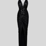 MAXI OPEN BACK SEQUIN DRESS