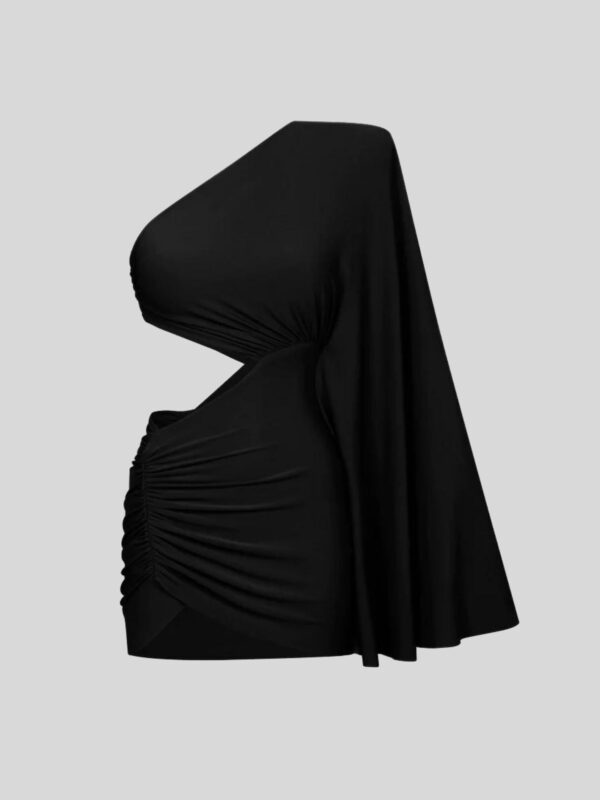 ONE SHOULDER CUTOUT JERSEY DRESS