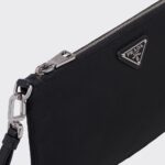 LEATHER AND SAFFIANO POUCH
