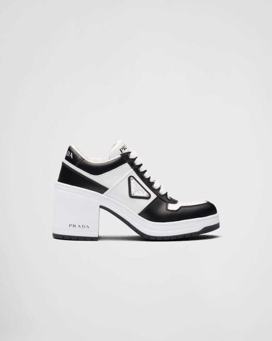 DOWNTOWN LEATHER HIGH HEEL SNEAKERS