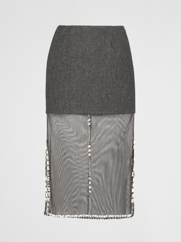 EMBROIDERED TULLE SKIRT
