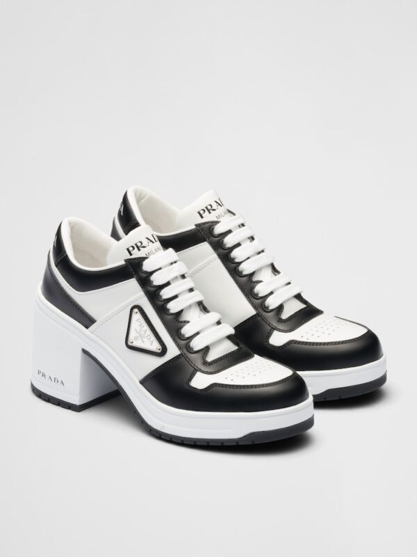 DOWNTOWN LEATHER HIGH HEEL SNEAKERS
