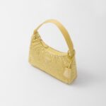 SATIN RE-NYLON BAG WITH CRYSTALS