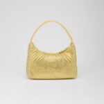 SATIN RE-NYLON BAG WITH CRYSTALS