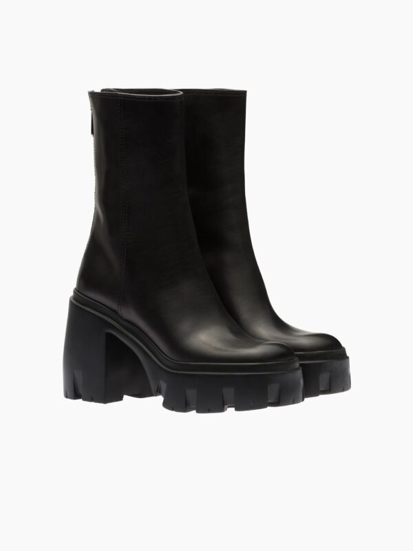 LEATHER PLATFORM BOOTIE