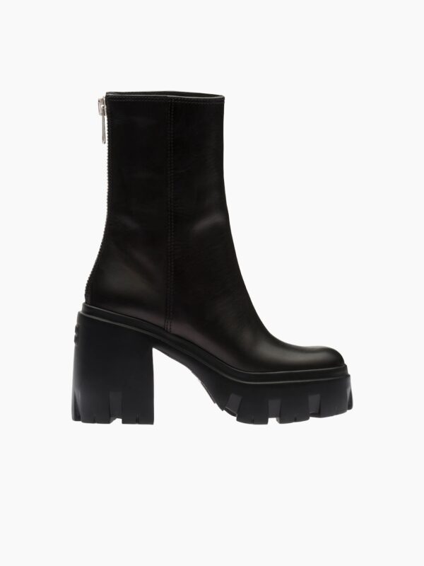 LEATHER PLATFORM BOOTIE