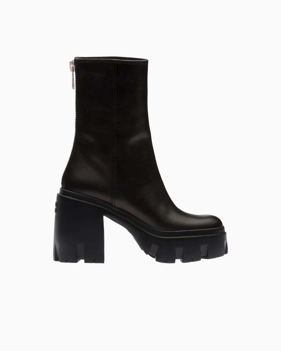 LEATHER PLATFORM BOOTIE