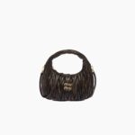 MIU WANDER MATELASSÉ NAPPA LEATHER MINI HOBO BAG