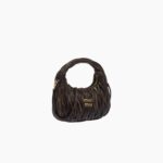 MIU WANDER MATELASSÉ NAPPA LEATHER MINI HOBO BAG