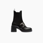 LEATHER BOOTIES WITH A BUCKLE