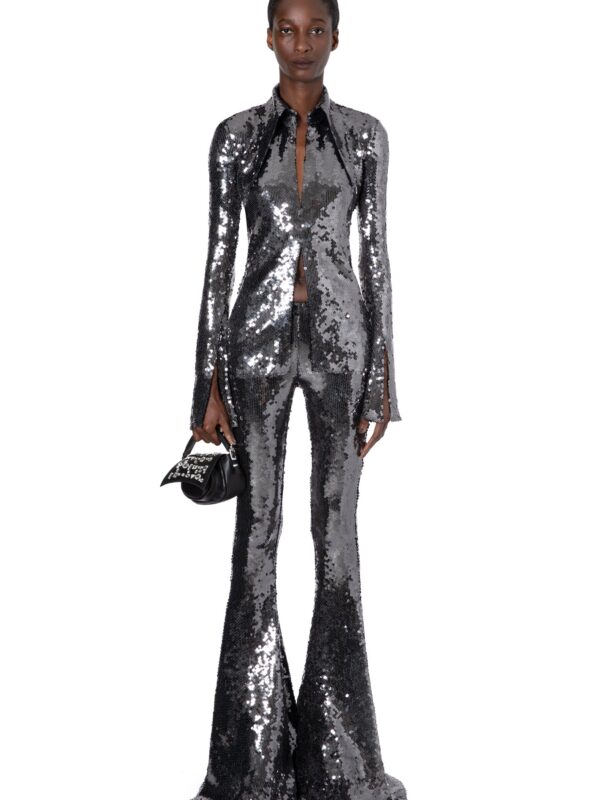 OPALA SEQUIN SHIRT IN ANTHRACITE SEQUIN