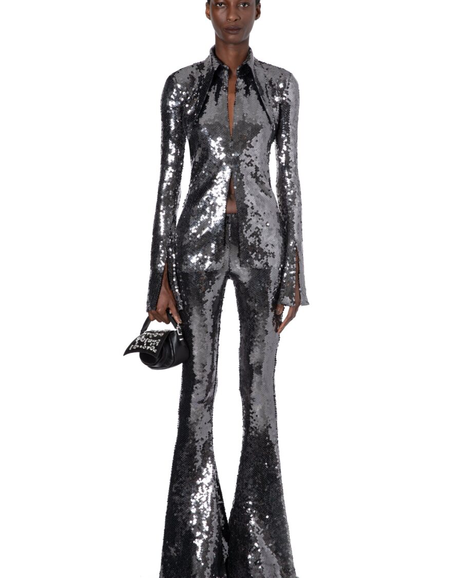 OPALA SEQUIN SHIRT IN ANTHRACITE SEQUIN