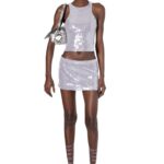 FLEUR TOP IN ICE LAVENDER SEQUIN