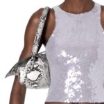 FLEUR TOP IN ICE LAVENDER SEQUIN