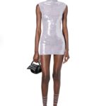 LUNA MINI DRESS IN LAVENDER SEQUIN