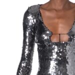 SOLARIA TOP IN ANTHRACITE SEQUIN