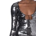SOLARIA MINI DRESS IN ANTHRACITE SEQUIN