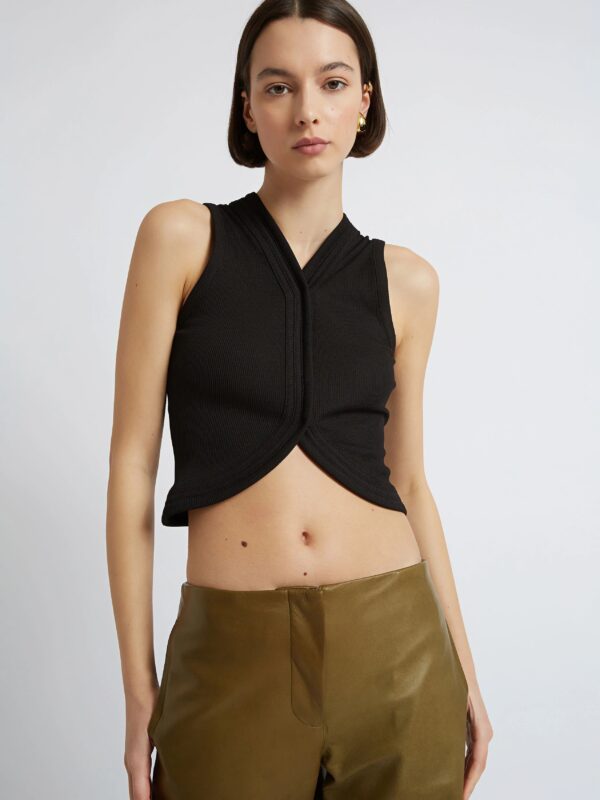 MULTI BIND RIB VEST TOP