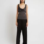 SHEER TORSO COWL TANK