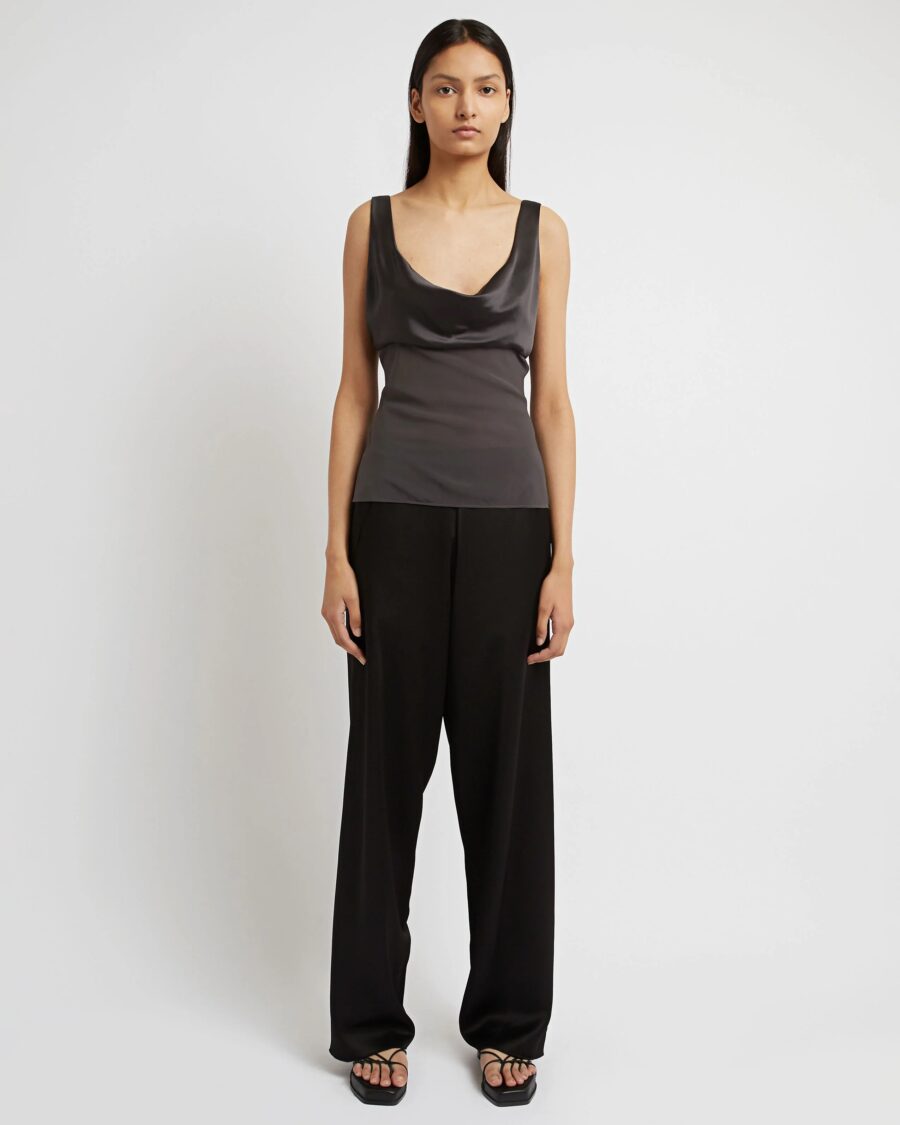 SHEER TORSO COWL TANK
