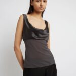 SHEER TORSO COWL TANK