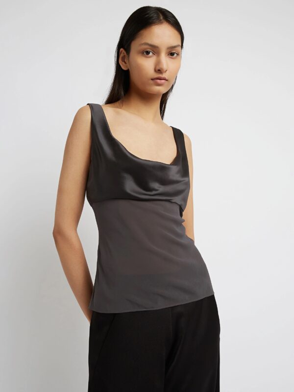 SHEER TORSO COWL TANK