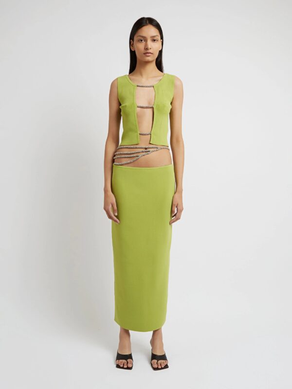 CRYSTAL LATTICE KNIT SKIRT