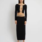 CRYSTAL LATTICE KNIT SKIRT