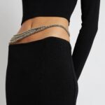 CRYSTAL LATTICE KNIT SKIRT