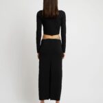 CRYSTAL LATTICE KNIT SKIRT