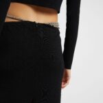 CRYSTAL LATTICE KNIT SKIRT