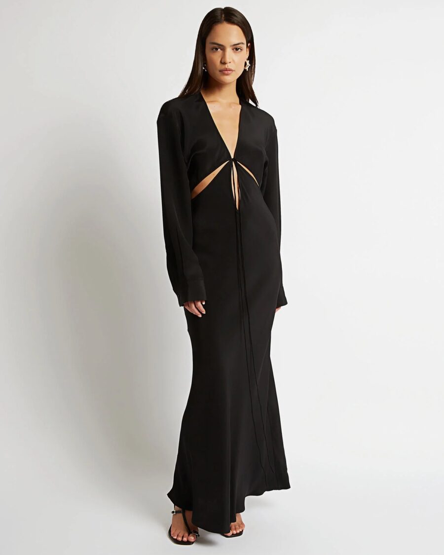 TRIQUETRA FRONT TIE SHIRT DRESS